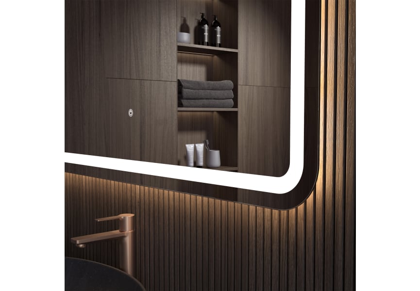 Miroir de salle de bains avec éclairage LED Sicilia Eurobath détail 2