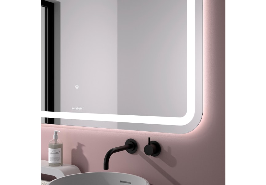 Miroir de salle de bains avec éclairage LED Sicilia Eurobath détail 3