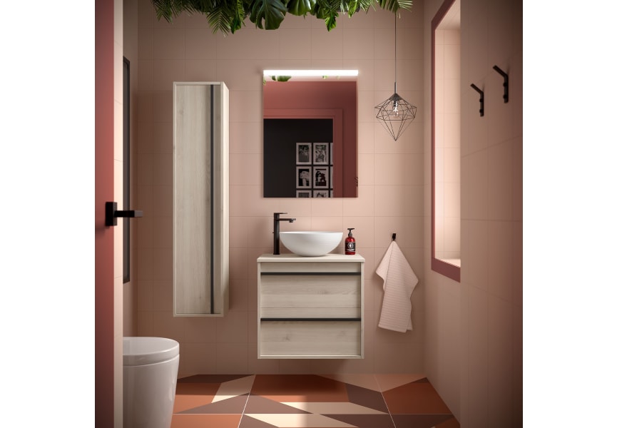 Meubles de salle de bains avec plan de toilette en bois Attila Salgar principal 4