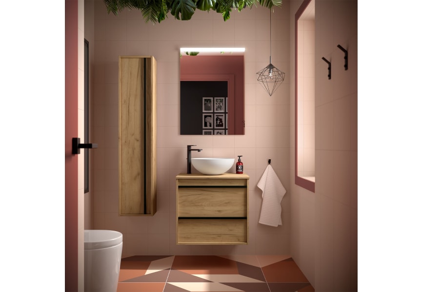 Meubles de salle de bains avec plan de toilette en bois Attila Salgar principal 0