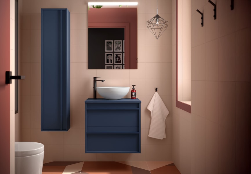 Meubles de salle de bains avec plan de toilette en bois Attila Salgar principal 2
