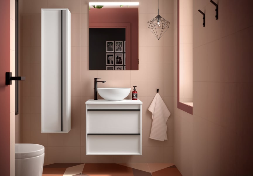 Meubles de salle de bains avec plan de toilette en bois Attila Salgar principal 7