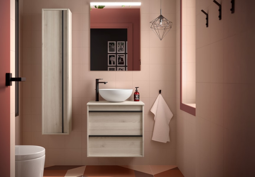 Meubles de salle de bains avec plan de toilette en bois Attila Salgar principal 4
