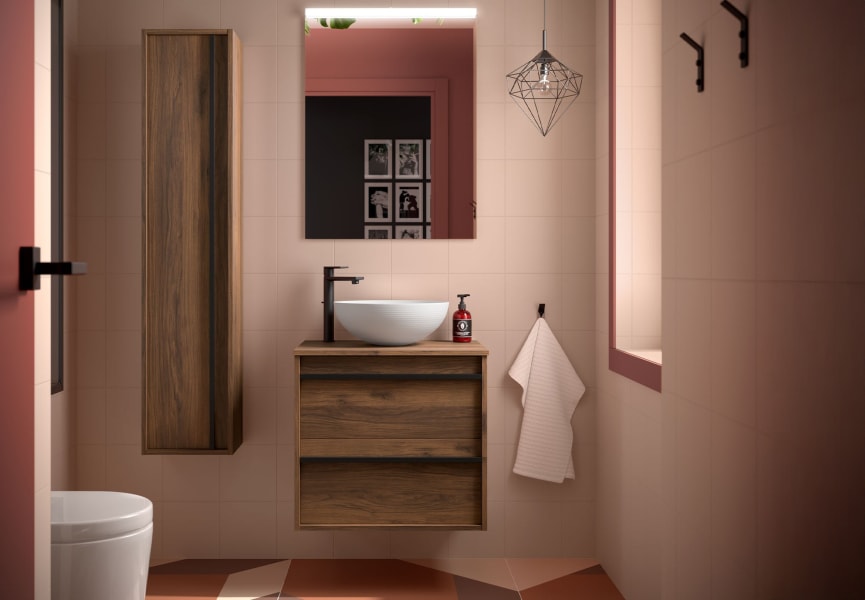 Meubles de salle de bains avec plan de toilette en bois Attila Salgar principal 5