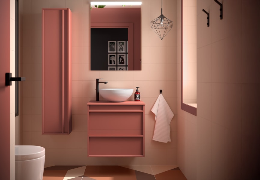 Meubles de salle de bains avec plan de toilette en bois Attila Salgar principal 6