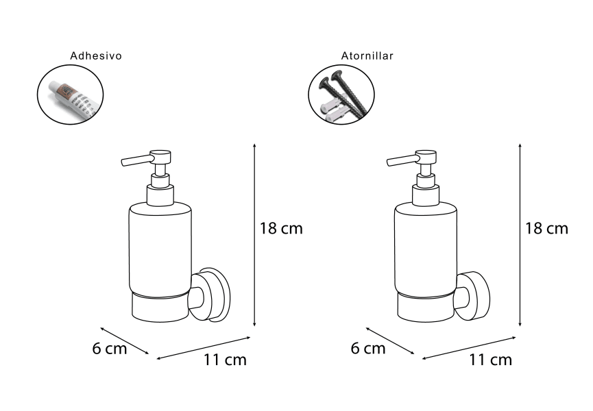 Distributeur de savon Tau Mediterranea de baño croquis 1