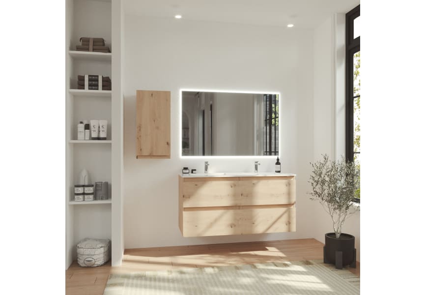 Meuble de salle de bains aspect bois Vilma Bruntec principal 1
