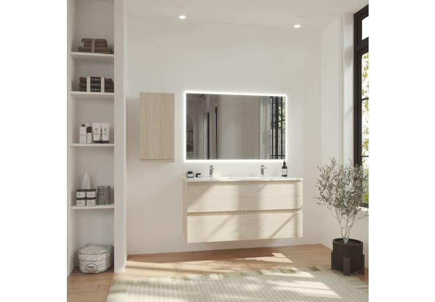 Meuble de salle de bains aspect bois Vilma Bruntec principal 3
