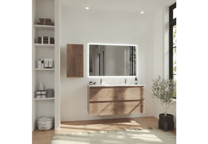 Meuble de salle de bains aspect bois Vilma Bruntec principal 2
