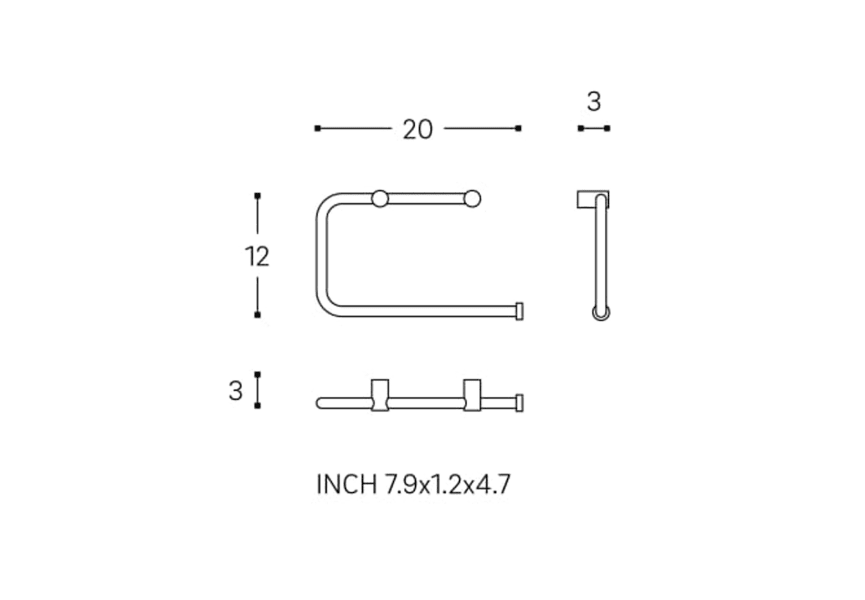 Anneau porte-serviettes Logic Cosmic Porte-serviettes de bain croquis 5