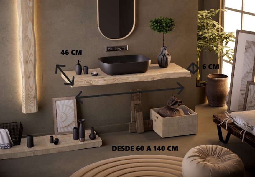 plan de toilette Bruntec Rustic croquis 4