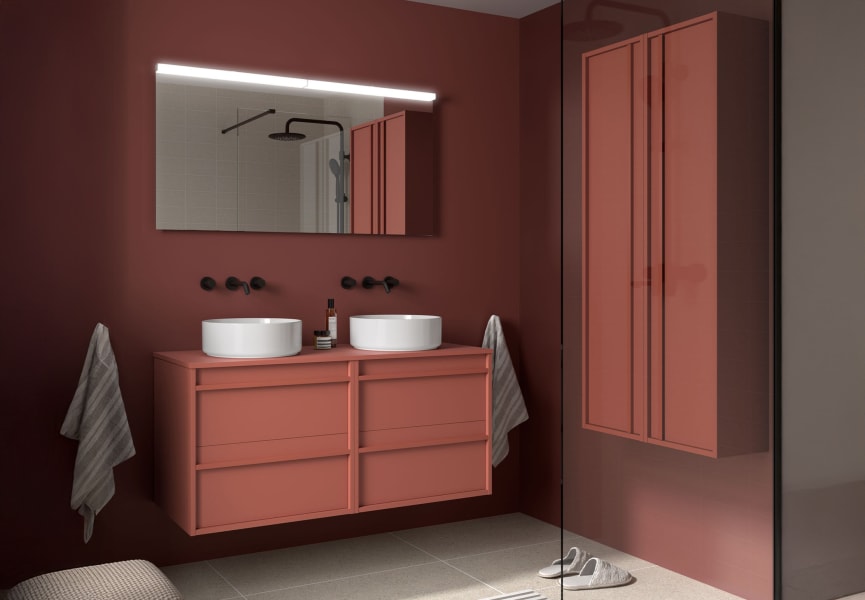 Meubles de salle de bains avec plan de toilette en bois Attila Salgar principal 6