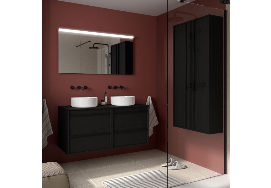 Meubles de salle de bains avec plan de toilette en bois Attila Salgar principal 5