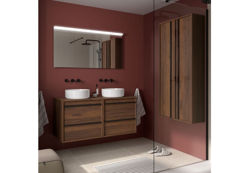 Meubles de salle de bains avec plan de toilette en bois Attila Salgar principal 1