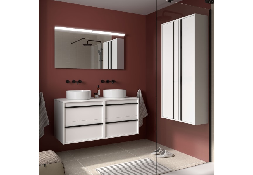 Meubles de salle de bains avec plan de toilette en bois Attila Salgar principal 2