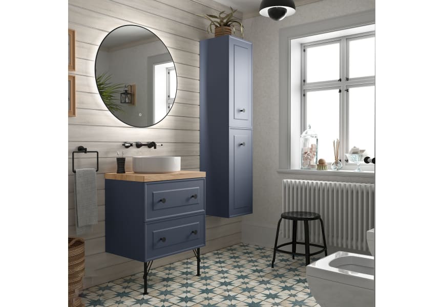 Meuble de salle de bain avec plan en bois Renoir vintage Salgar principal 2