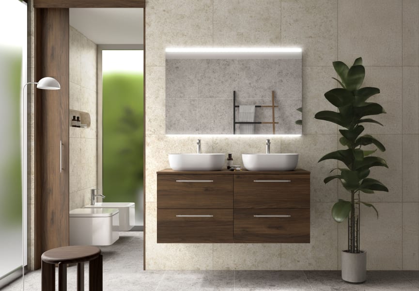 Meuble de salle de bains avec plan de toilette Silane Salgar principal 2