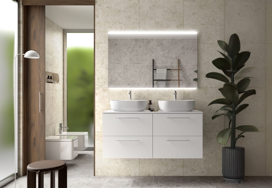 Meuble de salle de bains avec plan de toilette Silane Salgar principal 3