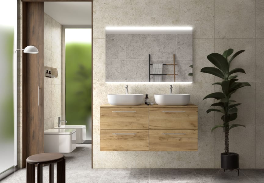 Meuble de salle de bains avec plan de toilette Silane Salgar principal 1