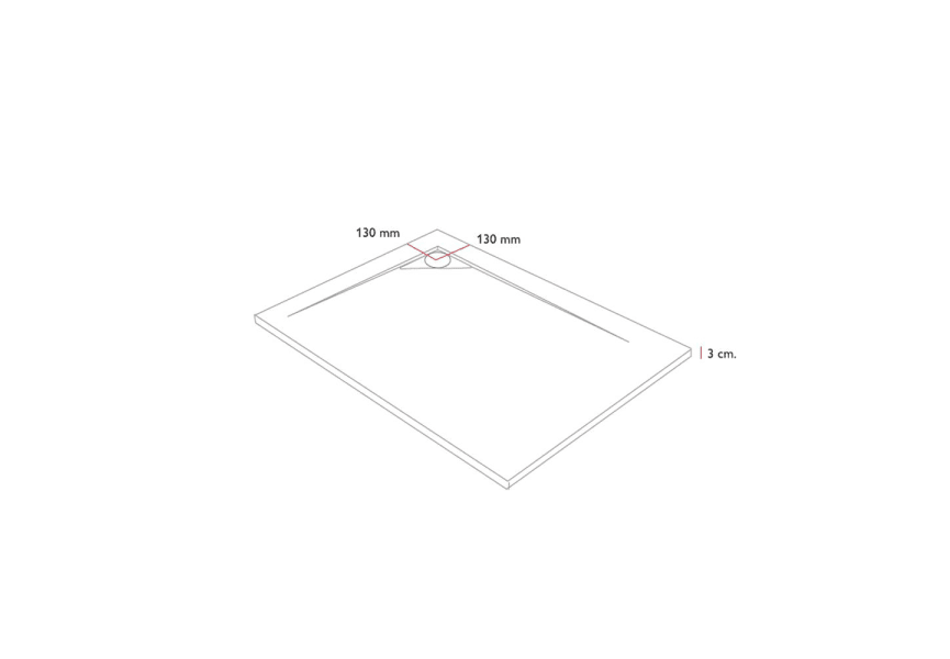 Receveurs de douche en résine Design Corner Bruntec croquis 5