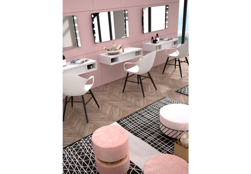 Miroir de salle de bains éclairé Hollywood avec éclairage Eurobath environnement 4