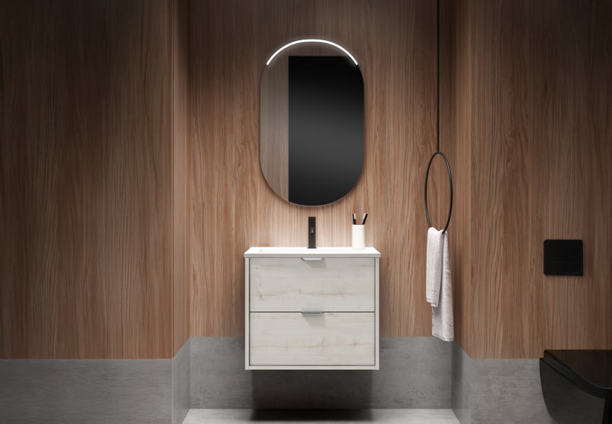 Ensemble de meubles de salle de bains faible profondeur 35,5 cm Midi Visobath principal 10