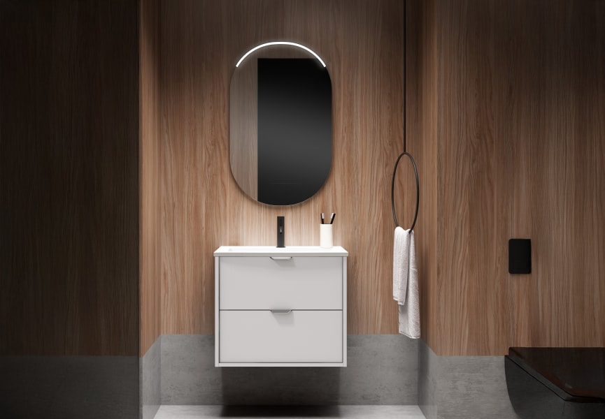 Ensemble de meubles de salle de bains faible profondeur 35,5 cm Midi Visobath principal 2