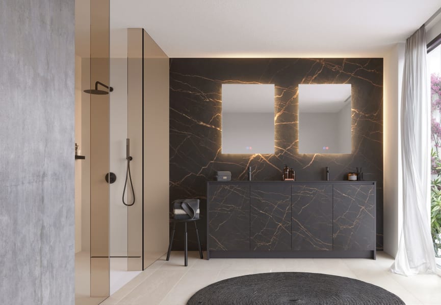 Miroir de salle de bain avec éclairage LED Italia Ledimex environnement 8