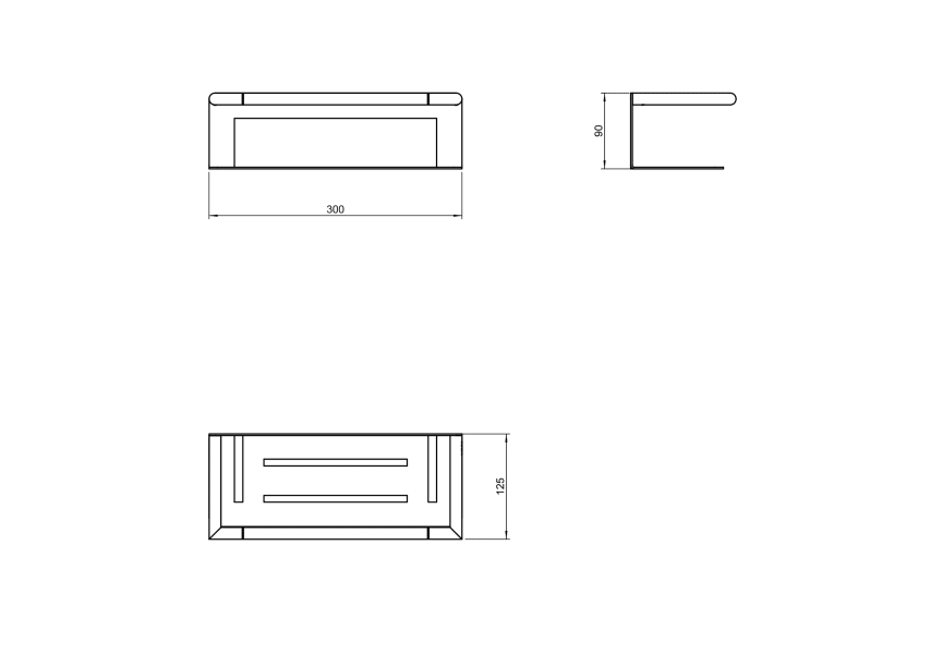 Porte-savon de bain Micra Cosmic croquis 2