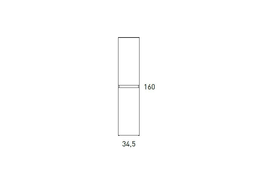Colonne de salle de bains Basic Visobath croquis 2