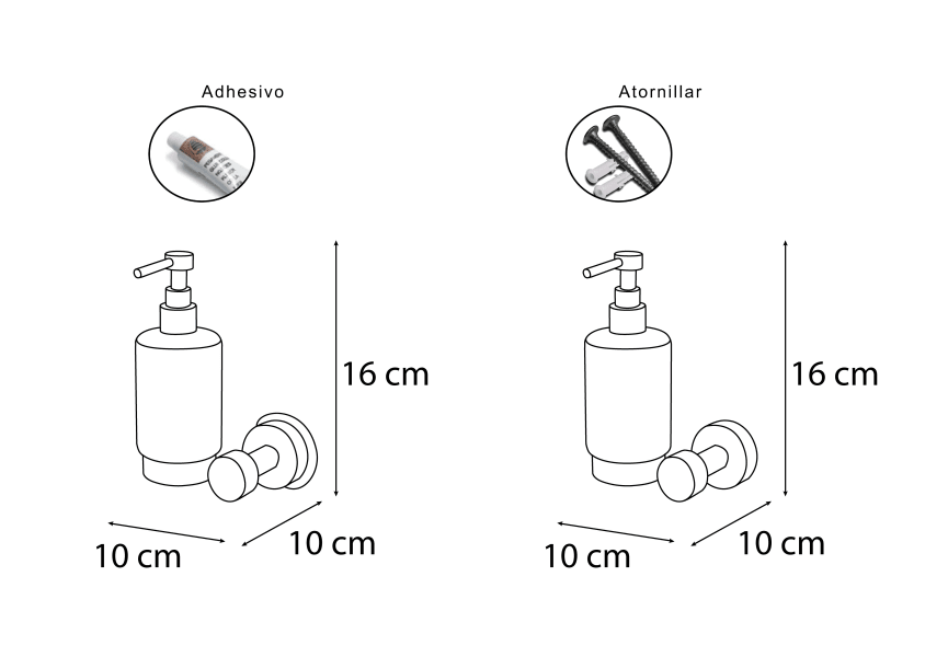 Distributeur de savon Kappa Mediterránea de baño croquis 1
