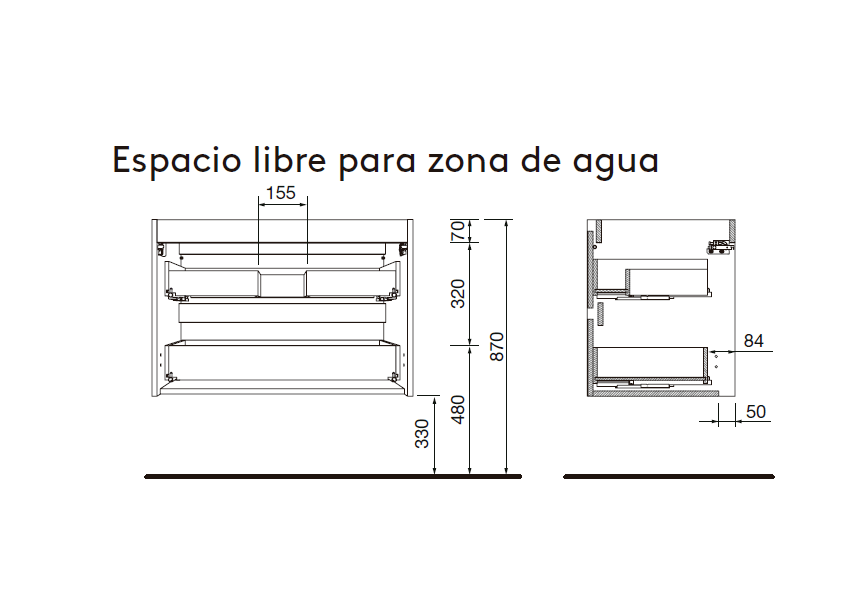 Ensemble de meubles de salle de bains Attila Salgar croquis 9
