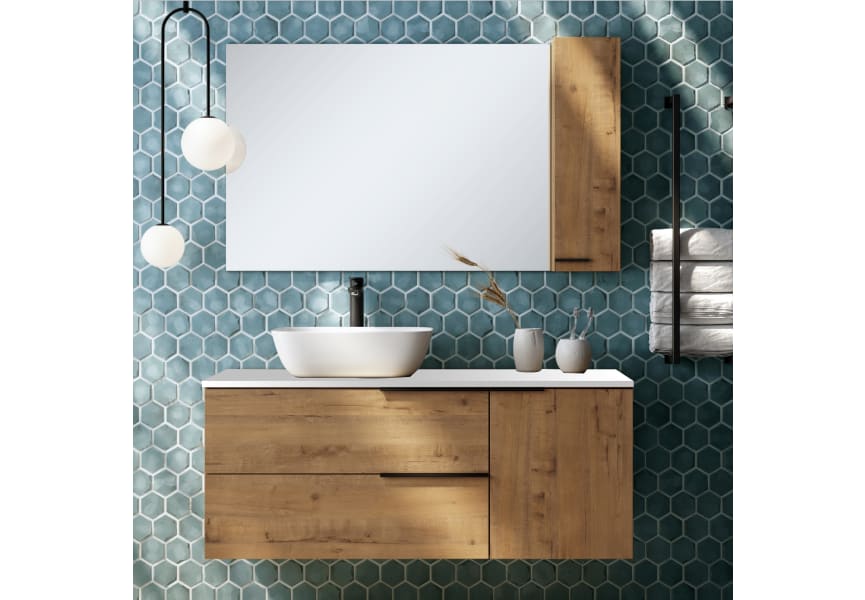 Meuble de salle de bains avec plan de toilette Solid Surface Coban Bruntec principal 0