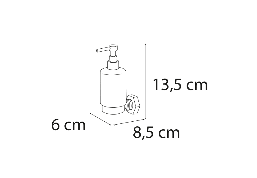 Mediterranea Distributeur de savon Intro pour salles de bains croquis 1