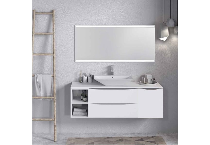 Coycama Landes meuble de salle de bain en bois avec plan de toilette en bois principal 0