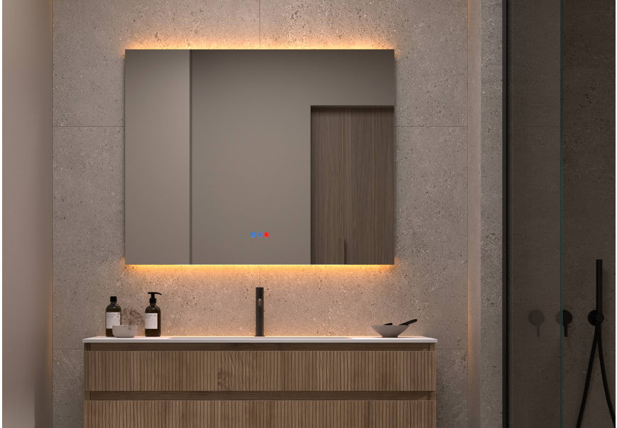 Miroir de salle de bains avec éclairage LED Casiopea Bruntec principal 4