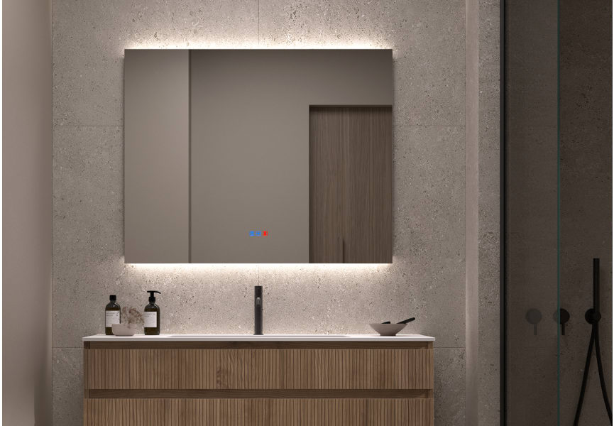 Miroir de salle de bains avec éclairage LED Casiopea Bruntec principal 3