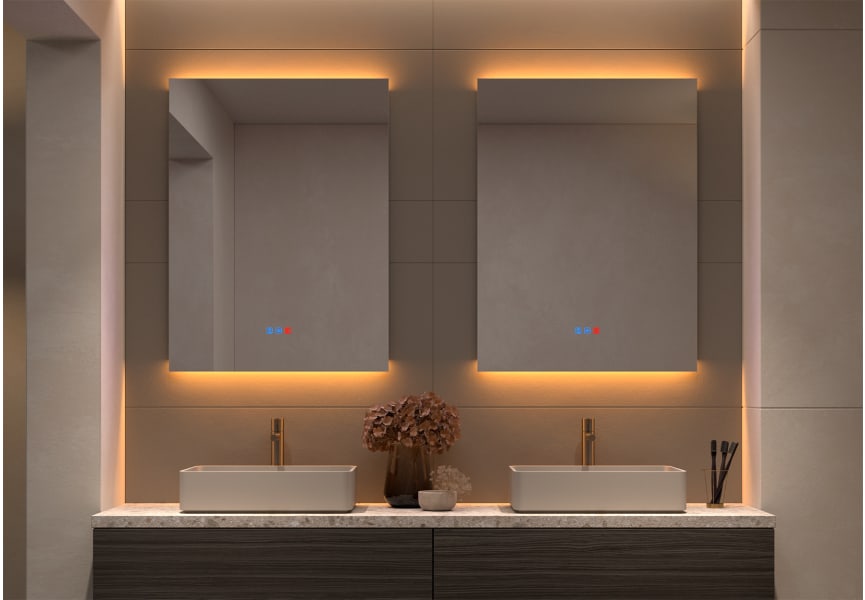 Miroir de salle de bains avec éclairage LED Casiopea Bruntec principal 5