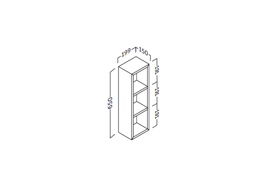 Etagère de salle de bain Landes Coycama croquis 4