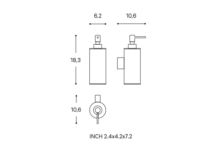 Distributeur de savon Architect S+ Cosmic croquis 7