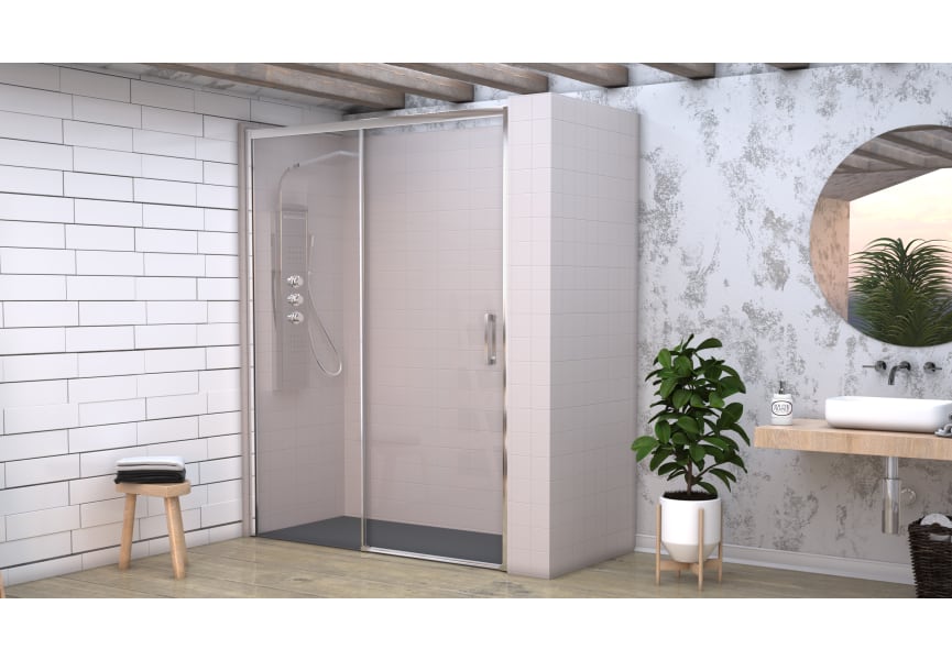 Paroi de douche Gala Frontal 1 fixe + 1 coulissante principal 1