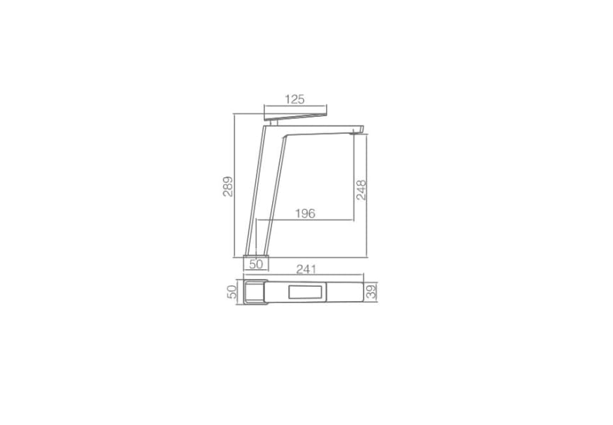 Robinet de lavabo Suecia Imex croquis 6