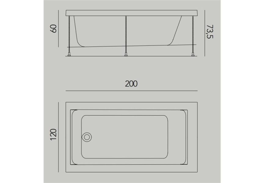 Baignoire d'hydromassage Jazz XL Baños 10 croquis 4