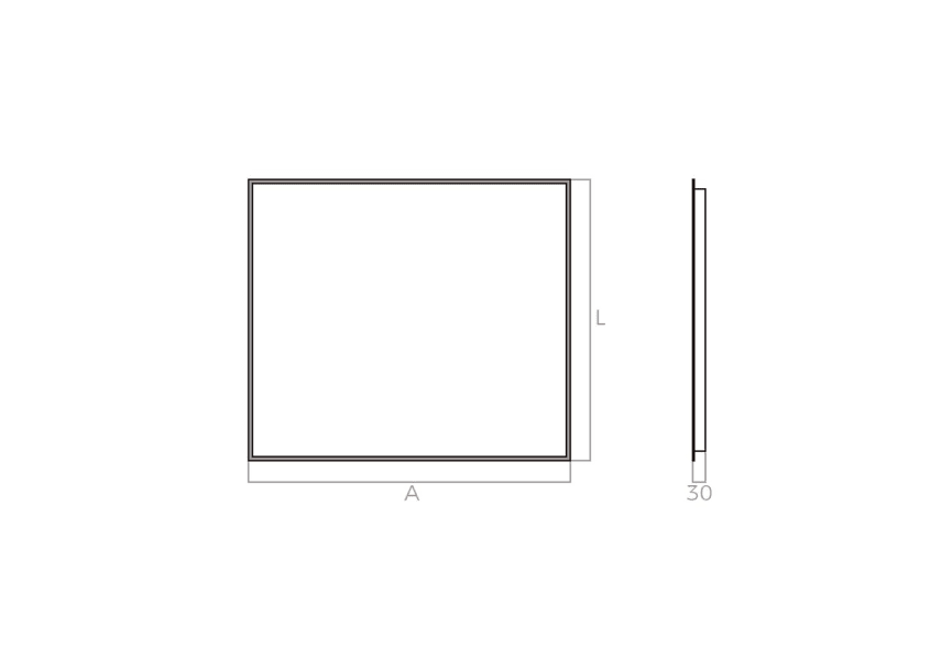 Bruntec LED Miroir de salle de bain Lisa croquis 4