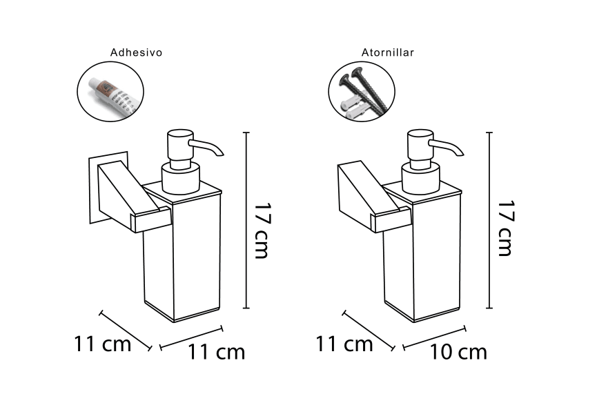 Distributeur de savon Venus Mediterránea de baño croquis 2