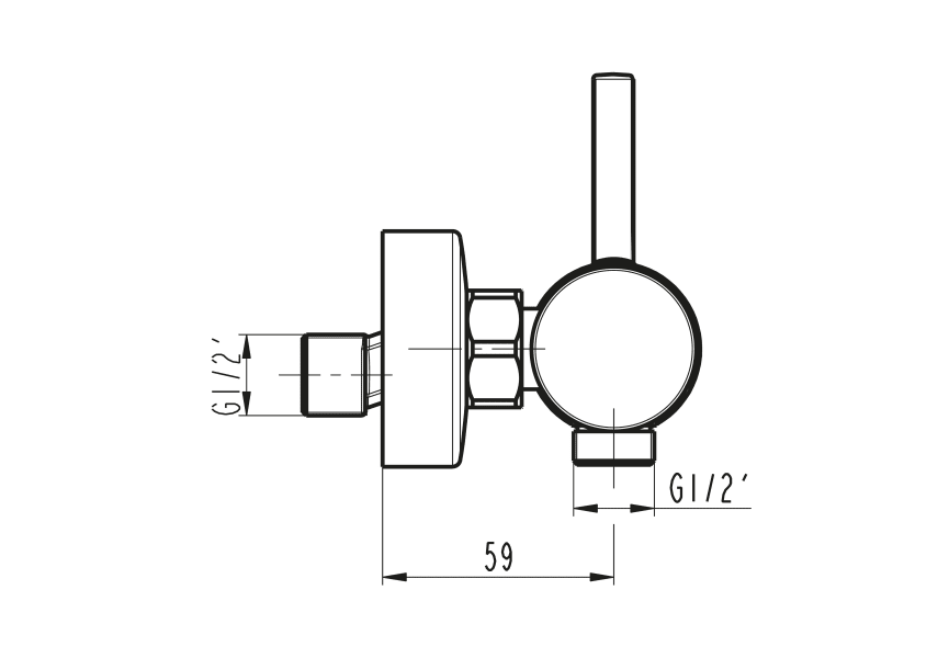 Mitigeur de douche Sirio de GME croquis 7
