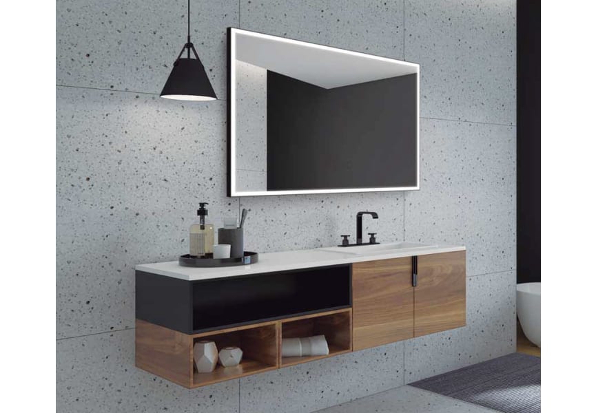 Miroir de salle de bain avec éclairage LED Suiza Ledimex principal 1