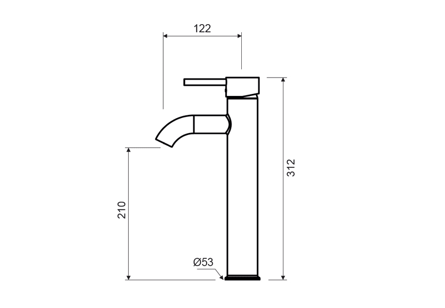 Cronos Lluvibath robinetterie de lavabo croquis 1