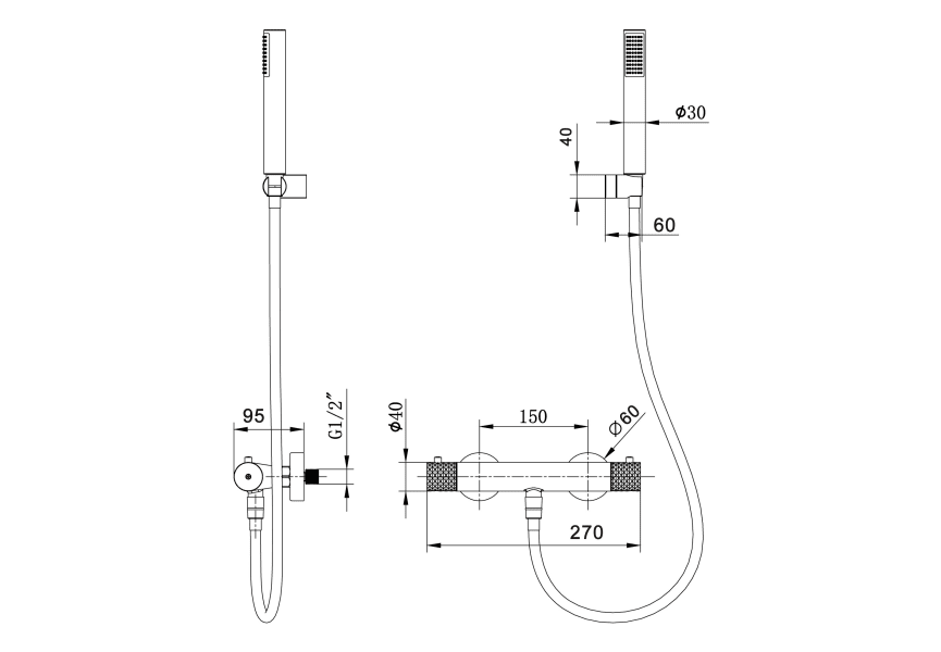 Imex Genoa Robinet de douche croquis 6