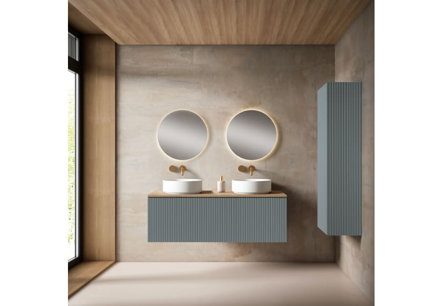 Meuble de salle de bains avec plan de toilette en MDF hydrofuge Bari Visobath principal 1